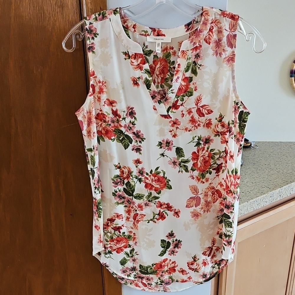 Maurices Floral Sleeveless Blouse